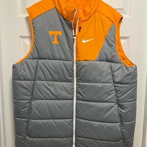 Nike Men's Orange and Gray Vest